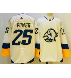 Men Buffalo Sabres 25 Owen Power White 2022 23 Reverse Retro Stitched Jersey Men Buffalo Sabres 25 Owen Power White 2022 23 Reverse Retro Stitched Jersey