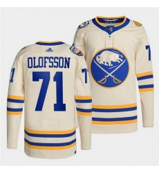 Men Buffalo Sabres 71 Victor Olofsson 2022 Cream Heritage Classic Stitched jersey Men Buffalo Sabres 71 Victor Olofsson 2022 Cream Heritage Classic Stitched jersey
