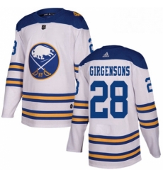 Mens Adidas Buffalo Sabres 28 Zemgus Girgensons Authentic White 2018 Winter Classic NHL Jersey Mens Adidas Buffalo Sabres 28 Zemgus Girgensons Authentic White 2018 Winter Classic NHL Jersey