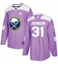 Mens Adidas Buffalo Sabres 31 Chad Johnson Authentic Purple Fights Cancer Practice NHL Jersey Mens Adidas Buffalo Sabres 31 Chad Johnson Authentic Purple Fights Cancer Practice NHL Jersey
