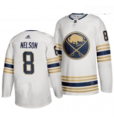 Sabres 8 Casey Nelson White 50th Anniversary Adidas Jersey Sabres 8 Casey Nelson White 50th Anniversary Adidas Jersey