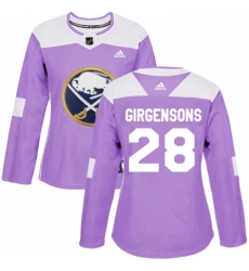Womens Adidas Buffalo Sabres 28 Zemgus Girgensons Authentic Purple Fights Cancer Practice NHL Jersey Womens Adidas Buffalo Sabres 28 Zemgus Girgensons Authentic Purple Fights Cancer Practice NHL Jersey