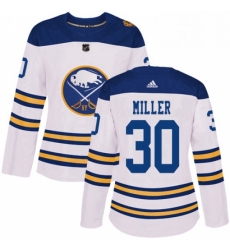 Womens Adidas Buffalo Sabres 30 Ryan Miller Authentic White 2018 Winter Classic NHL Jersey Womens Adidas Buffalo Sabres 30 Ryan Miller Authentic White 2018 Winter Classic NHL Jersey