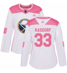 Womens Adidas Buffalo Sabres 33 Jason Kasdorf Authentic WhitePink Fashion NHL Jersey Womens Adidas Buffalo Sabres 33 Jason Kasdorf Authentic WhitePink Fashion NHL Jersey