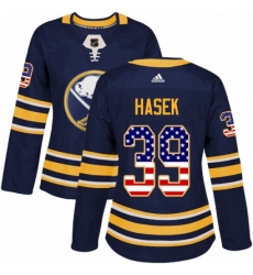 Womens Adidas Buffalo Sabres 39 Dominik Hasek Authentic Navy Blue USA Flag Fashion NHL Jersey Womens Adidas Buffalo Sabres 39 Dominik Hasek Authentic Navy Blue USA Flag Fashion NHL Jersey
