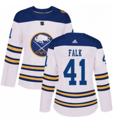 Womens Adidas Buffalo Sabres 41 Justin Falk Authentic White 2018 Winter Classic NHL Jersey Womens Adidas Buffalo Sabres 41 Justin Falk Authentic White 2018 Winter Classic NHL Jersey