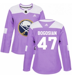 Womens Adidas Buffalo Sabres 47 Zach Bogosian Authentic Purple Fights Cancer Practice NHL Jersey Womens Adidas Buffalo Sabres 47 Zach Bogosian Authentic Purple Fights Cancer Practice NHL Jersey