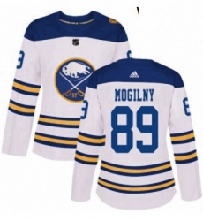 Womens Adidas Buffalo Sabres 89 Alexander Mogilny Authentic White 2018 Winter Classic NHL Jersey Womens Adidas Buffalo Sabres 89 Alexander Mogilny Authentic White 2018 Winter Classic NHL Jersey