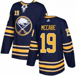 Youth Adidas Buffalo Sabres 19 Jake McCabe Authentic Navy Blue Home NHL Jersey 