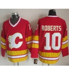 Calgary Flames #10 Gary Roberts Red CCM Throwback Stitched NHL Jersey Calgary Flames #10 Gary Roberts Red CCM Throwback Stitched NHL Jersey