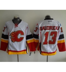 Calgary Flames #13 Johnny Gaudreau White Stitched NHL Jersey Calgary Flames #13 Johnny Gaudreau White Stitched NHL Jersey