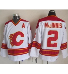 Calgary Flames #2 Al MacInnis White CCM Throwback Stitched NHL Jersey Calgary Flames #2 Al MacInnis White CCM Throwback Stitched NHL Jersey