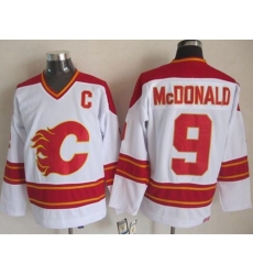 Calgary Flames #9 Lanny McDonald White CCM Throwback Stitched NHL Jersey Calgary Flames #9 Lanny McDonald White CCM Throwback Stitched NHL Jersey