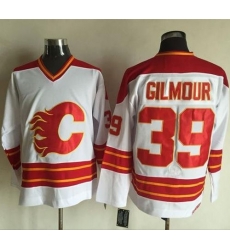 Flames #39 Doug Gilmour White CCM Throwback Stitched NHL Jersey Flames #39 Doug Gilmour White CCM Throwback Stitched NHL Jersey