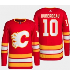 Men Calgary Flames 10 Jonathan Huberdeau Red Stitched Jersey Men Calgary Flames 10 Jonathan Huberdeau Red Stitched Jersey