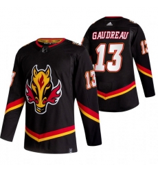 Men Calgary Flames 13 Johnny Gaudreau Black Adidas 2020 21 Reverse Retro Alternate NHL Jersey Men Calgary Flames 13 Johnny Gaudreau Black Adidas 2020 21 Reverse Retro Alternate NHL Jersey