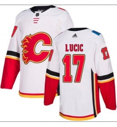 Men Calgary Flames 17 Milan Lucic White Adidas Jersey Men Calgary Flames 17 Milan Lucic White Adidas Jersey
