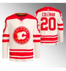 Men Calgary Flames 20 Blake Coleman 2023 Cream Heritage Classic Primegreen Stitched Jersey Men Calgary Flames 20 Blake Coleman 2023 Cream Heritage Classic Primegreen Stitched Jersey
