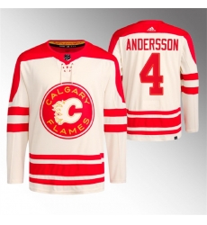 Men Calgary Flames 4 Rasmus Andersson 2023 Cream Classic Primegreen Stitched Jersey Men Calgary Flames 4 Rasmus Andersson 2023 Cream Classic Primegreen Stitched Jersey