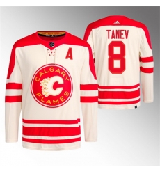 Men Calgary Flames 8 Chris Tanev 2023 Cream Heritage Classic Primegreen Stitched Jersey Men Calgary Flames 8 Chris Tanev 2023 Cream Heritage Classic Primegreen Stitched Jersey