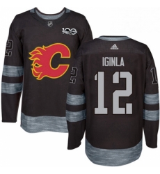 Mens Adidas Calgary Flames 12 Jarome Iginla Authentic Black 1917 2017 100th Anniversary NHL Jersey Mens Adidas Calgary Flames 12 Jarome Iginla Authentic Black 1917 2017 100th Anniversary NHL Jersey