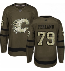 Mens Adidas Calgary Flames 79 Michael Ferland Premier Green Salute to Service NHL Jersey Mens Adidas Calgary Flames 79 Michael Ferland Premier Green Salute to Service NHL Jersey