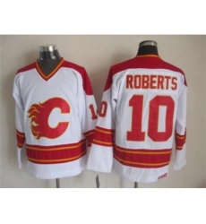 NHL Calgary Flames #10 Gary Roberts White CCM Throwback Jerseys NHL Calgary Flames #10 Gary Roberts White CCM Throwback Jerseys