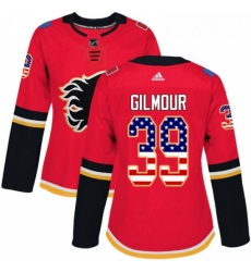 Womens Adidas Calgary Flames 39 Doug Gilmour Authentic Red USA Flag Fashion NHL Jersey Womens Adidas Calgary Flames 39 Doug Gilmour Authentic Red USA Flag Fashion NHL Jersey