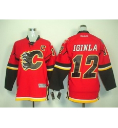 Youth Calgary Flames 12# IGINLA red jerseys Youth Calgary Flames 12# IGINLA red jerseys