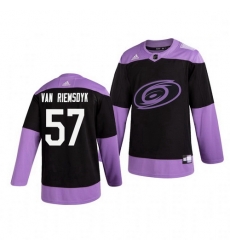 Hurricanes 57 Trevor Van Riemsdyk Black Purple Hockey Fights Cancer Adidas Jersey Hurricanes 57 Trevor Van Riemsdyk Black Purple Hockey Fights Cancer Adidas Jersey