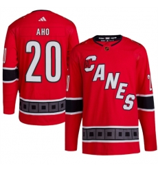 Men Carolina Hurricanes 20 Sebastian Aho 2022 23 Reverse Retro Red Stitched Jersey Men Carolina Hurricanes 20 Sebastian Aho 2022 23 Reverse Retro Red Stitched Jersey