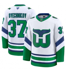 Men Carolina Hurricanes 37 Andrei Svechnikov White 2024 25 Throwback Stitched Hockey Jersey Men Carolina Hurricanes 37 Andrei Svechnikov White 2024 25 Throwback Stitched Hockey Jersey