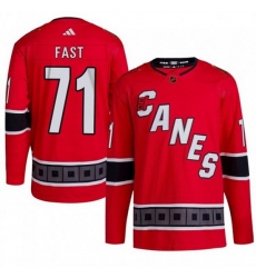 Men Carolina Hurricanes 71 Jesper Fast 2022 23 Reverse Retro Red Stitched Jersey Men Carolina Hurricanes 71 Jesper Fast 2022 23 Reverse Retro Red Stitched Jersey