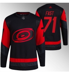 Men Carolina Hurricanes 71 Jesper Fast Black Red Stadium Series Breakaway Stitched Jersey Men Carolina Hurricanes 71 Jesper Fast Black Red Stadium Series Breakaway Stitched Jersey