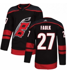 Mens Adidas Carolina Hurricanes 27 Justin Faulk Premier Black Alternate NHL Jersey Mens Adidas Carolina Hurricanes 27 Justin Faulk Premier Black Alternate NHL Jersey