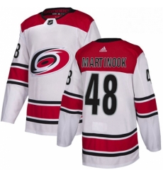 Mens Adidas Carolina Hurricanes 48 Jordan Martinook Authentic White Away NHL Jersey Mens Adidas Carolina Hurricanes 48 Jordan Martinook Authentic White Away NHL Jersey