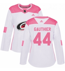 Womens Adidas Carolina Hurricanes 44 Julien Gauthier Authentic WhitePink Fashion NHL Jersey Womens Adidas Carolina Hurricanes 44 Julien Gauthier Authentic WhitePink Fashion NHL Jersey
