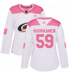 Womens Adidas Carolina Hurricanes 59 Janne Kuokkanen Authentic WhitePink Fashion NHL Jersey Womens Adidas Carolina Hurricanes 59 Janne Kuokkanen Authentic WhitePink Fashion NHL Jersey