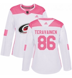 Womens Adidas Carolina Hurricanes 86 Teuvo Teravainen Authentic WhitePink Fashion NHL Jersey Womens Adidas Carolina Hurricanes 86 Teuvo Teravainen Authentic WhitePink Fashion NHL Jersey