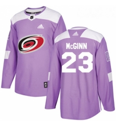 Youth Adidas Carolina Hurricanes 23 Brock McGinn Authentic Purple Fights Cancer Practice NHL Jersey Youth Adidas Carolina Hurricanes 23 Brock McGinn Authentic Purple Fights Cancer Practice NHL Jersey