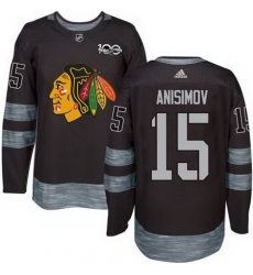 Blackhawks #15 Artem Anisimov Black 1917 2017 100th Anniversary Stitched NHL Jersey Blackhawks #15 Artem Anisimov Black 1917 2017 100th Anniversary Stitched NHL Jersey