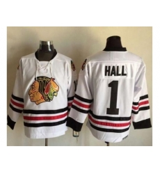 Chicago Blackhawks #1 Glenn Hall White CCM Throwback Stitched NHL Jersey Chicago Blackhawks #1 Glenn Hall White CCM Throwback Stitched NHL Jersey