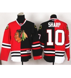 Chicago Blackhawks 10 Patrick Sharp Black Red Split NHL Jerseys Chicago Blackhawks 10 Patrick Sharp Black Red Split NHL Jerseys