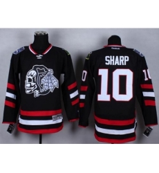 Chicago Blackhawks #10 Patrick Sharp Black(White Skull) 2014 Stadium Series Stitched NHL Jersey Chicago Blackhawks #10 Patrick Sharp Black(White Skull) 2014 Stadium Series Stitched NHL Jersey