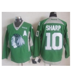 Chicago Blackhawks #10 Patrick Sharp Green Practice Stitched NHL Jersey Chicago Blackhawks #10 Patrick Sharp Green Practice Stitched NHL Jersey