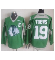 Chicago Blackhawks #19 Jonathan Toews Green Practice Stitched NHL Jersey Chicago Blackhawks #19 Jonathan Toews Green Practice Stitched NHL Jersey