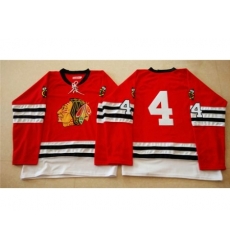 Chicago Blackhawks #4 Niklas Hjalmarsson Red Mitchell And Ness 1960-61 Stitched NHL Jersey Chicago Blackhawks #4 Niklas Hjalmarsson Red Mitchell And Ness 1960-61 Stitched NHL Jersey