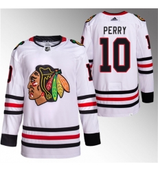 Men Chicago Blackhawks 10 Corey Perry White Stitched Hockey Jersey Men Chicago Blackhawks 10 Corey Perry White Stitched Hockey Jersey