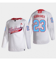 Men Chicago Blackhawks 23 Philipp Kurashev 2022 Community Night White Stitched jersey Men Chicago Blackhawks 23 Philipp Kurashev 2022 Community Night White Stitched jersey