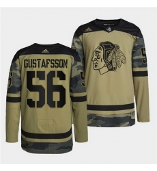 Men Chicago Blackhawks 56 Erik Gustafsson 2022 Camo Military Appreciation Night White Stitched jersey Men Chicago Blackhawks 56 Erik Gustafsson 2022 Camo Military Appreciation Night White Stitched jersey